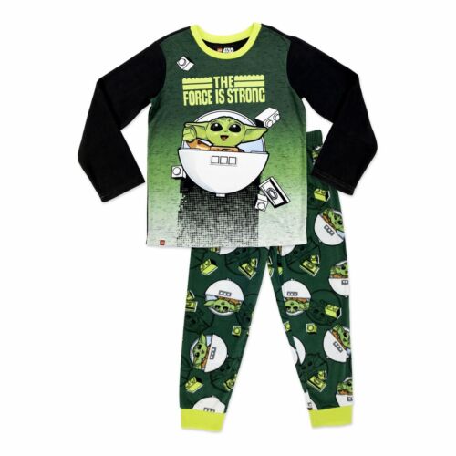 Pyjama Baby Yoda LEGO Star Wars Mandalorien T-Shirt Fille Garçon 4 5 6 7 8 NEUF - Photo 1 sur 3