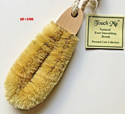Lot OF 3 Natural Foot Care Scrubber Dry Brush Pedicure Pumice Remove Callus