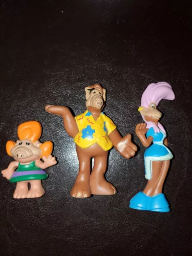 Lot Of 3 Vintage Alf The Animated Series Loose 3.5" Action Figures 1987 