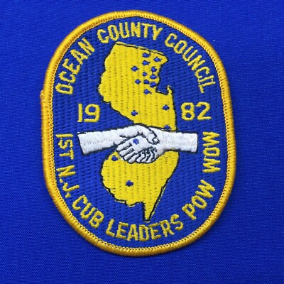 Boy Scout Ocean County  Council NJ 1982 1st NJ Cub Leaders Pow Wow Patch 245B1