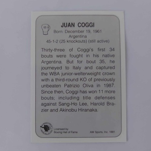 1991 AWS All World Sports Boxing Cards Singles Inserts (1 to 149) Pick Your Card - Picture 129 of 282