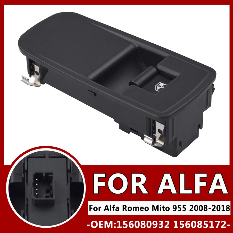 Front Passenger Power Window Switch 156080932 Fit For 2008-2018 Alfa Romeo Mito - Image 3 of 4