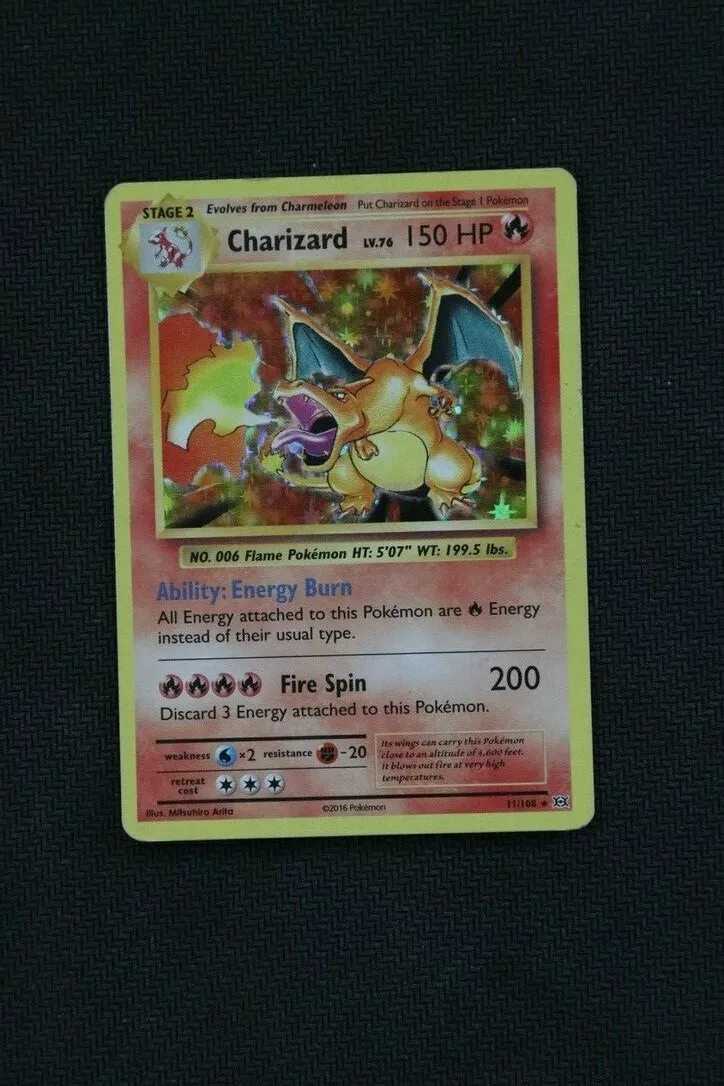  Pokemon - Charizard (11/108) - XY Evolutions - Holo : Toys &  Games