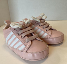 K-Swiss Infant Classic Low Sneakers Girls Size 2 Blush w/White Stripe Slip On