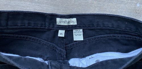Vintage ATDenim Size 12L High-Waist Black Jeans 5-Pocket Straight Leg 31” Inseam - Picture 3 of 6