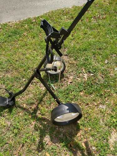 2 WHEEL GOLF CLUB BAG CART LIGHTWEIGHT COLLAPABLE W/SCORECARD HOLDER - GOOD COND - Picture 8 of 15