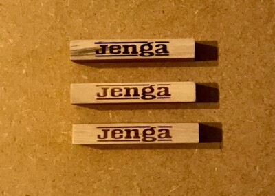 3 x ERSATZTEILE ECHT HOLZ MB JENGA BLÖCKE/ZIEGEL. NUR ERSATZTEILE.