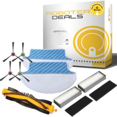 Zubehör Set (Ersatzteile Kit) für Ecovacs Deebot M88 (2x Filter, 4x Seitenbürste