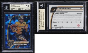 2024 Bowman U Chrome Sapphire Edition Luther Burden III #123 BGS 10 PRISTINE