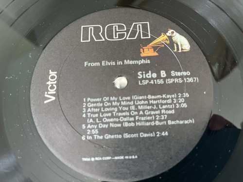 Elvis Presley From Elvis in Memphis RCA Stereo Lp LSP-4155 In Shrink NM- - Picture 5 of 5