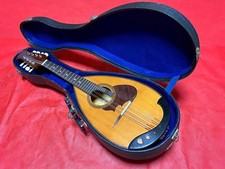 SUZUKI M-210 Mandolin Violin 8 strings Acoustic Wooden Vintage Hard Case Tested