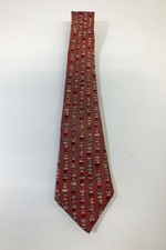 Vtg Hermes Mens Tie Brown Multi Color Pattern Silk 881 PA France STAINED WEAR
