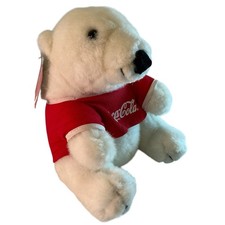 Coca-Cola Polar Bear Plush Toy White with Red Shirt 1993 Dakin 9" VINTAGE
