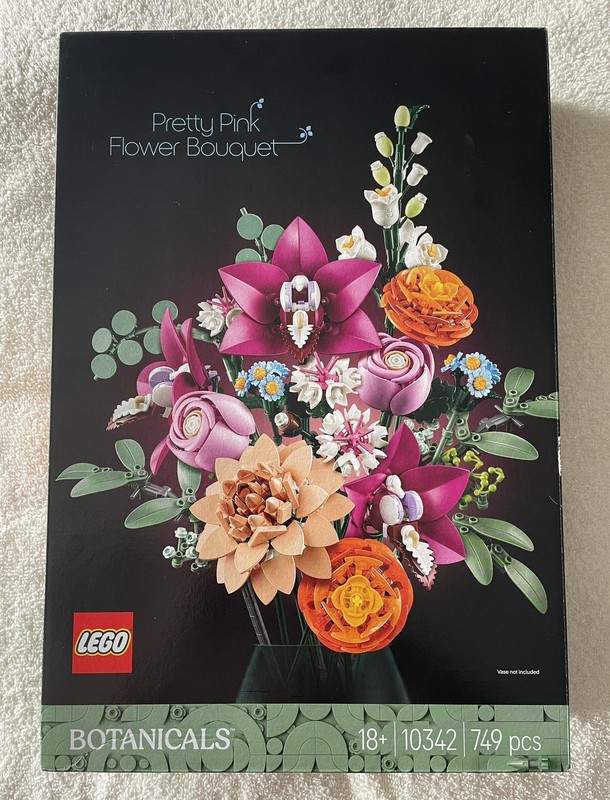 LEGO BOTANICALS (10342) Pretty Pink Flower Bouquet 18+ - Brand New & Sealed