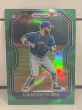 2021 ANDERSON TEJADA PANINI PRIZM GREEN BASEBALL ROOKIE CARD RC #9 TEXAS RANGERS