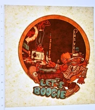 Original VINTAGE 1970s Heat Transfer | Lets Boogie Vegas Nightlife - Photolith