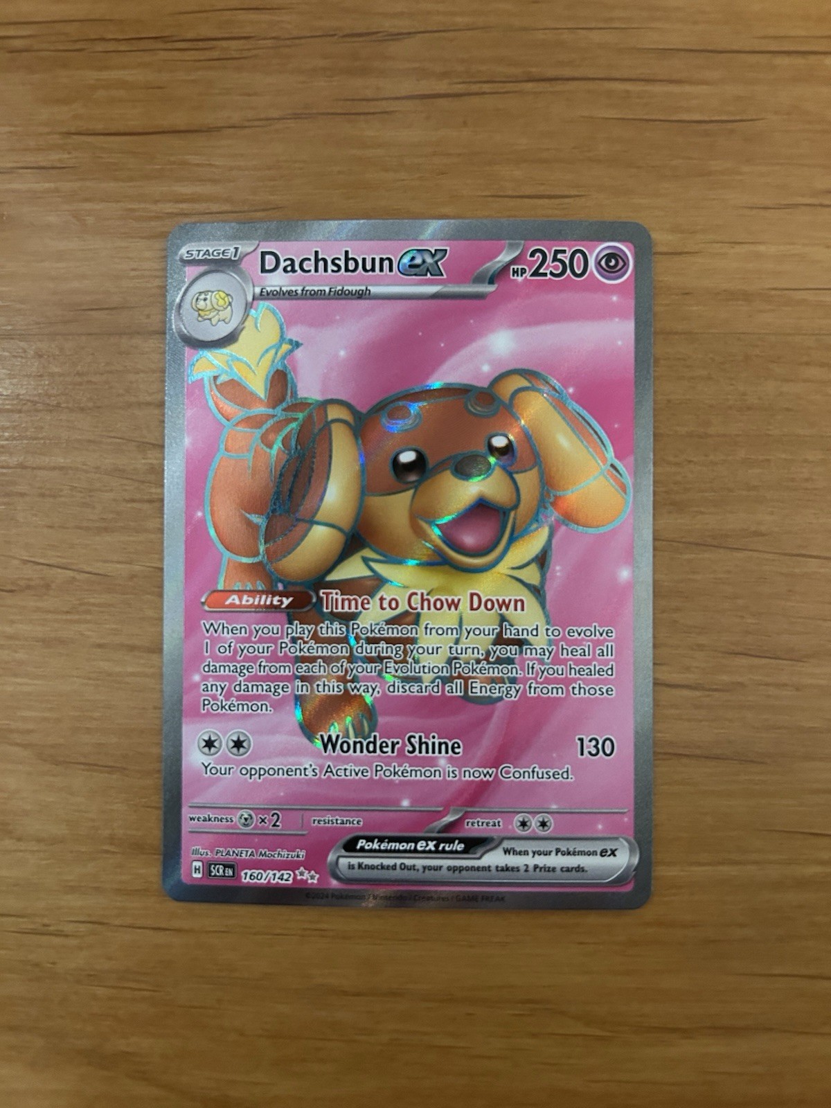 Dachsbun EX 160/142 - Pokemon TCG - Stellar Crown - Ultra Rare - NM