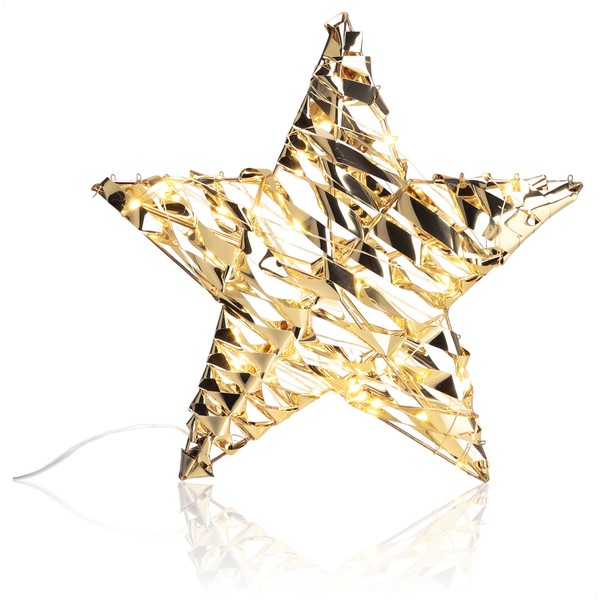 Led-Stern Mit Timer - 30 Cm Weihnachtsstern - Deko Leuchtstern-image