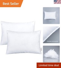 Portable 13x18 Cotton Toddler Pillows, Set of 2 - Perfect for Travel  Daycare