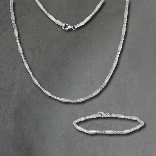 KEZEF 925 Argento Sterling catene collana per le donne 18K 0,7 KEZEF 925 Argento Sterling catene collana per le donne 18K 0,7