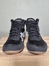 Asics Matflex 3 Black/White High Top Wrestling Mat Traction Shoes Sz 10 Rare
