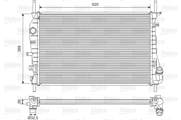 Radiateur Valeo 735048 haute performance thermique contre la surchauffe moteur en été