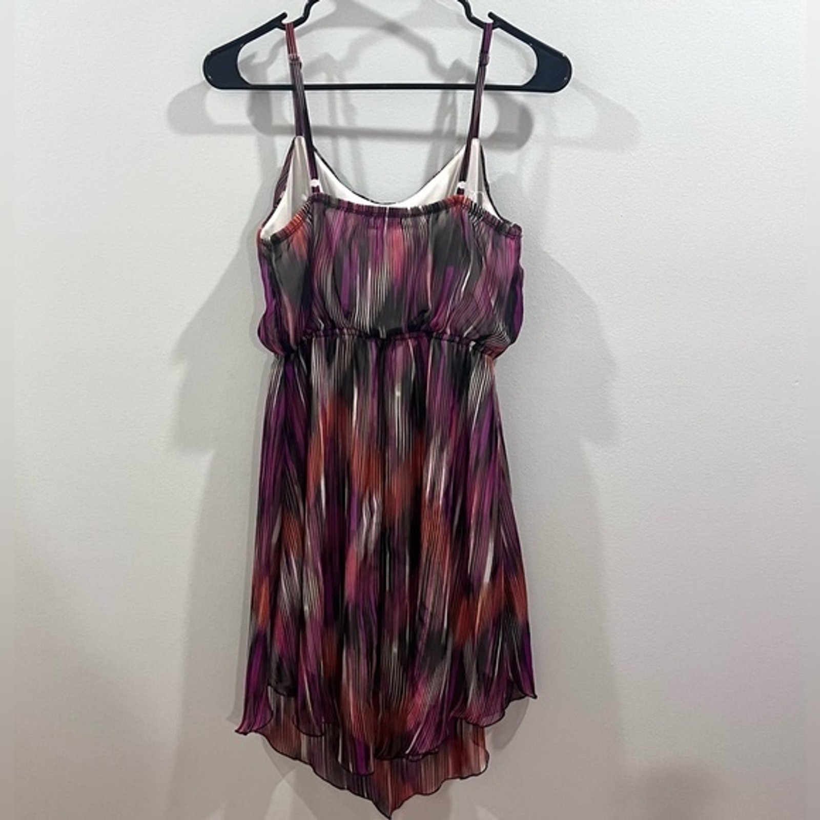 Ruby Rox magenta abstract print chiffon sundress … - image 5
