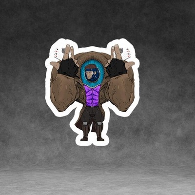 Gambit Muscle Bound 3'' Sticker - Art by MJHiblen
