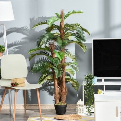Künstliche Farn Pflanze Kunstbaum im Topf Home Office Deko, 150 cm