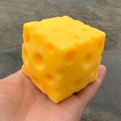 Squishy Cheese Block, Stress Relief Squeeze Toy Gifts ,Cyber Deal 