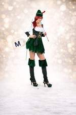 Premium Robin Hood Frau sexy Räuber Wald Robin Hood Karneval Neu Sexy Größe M