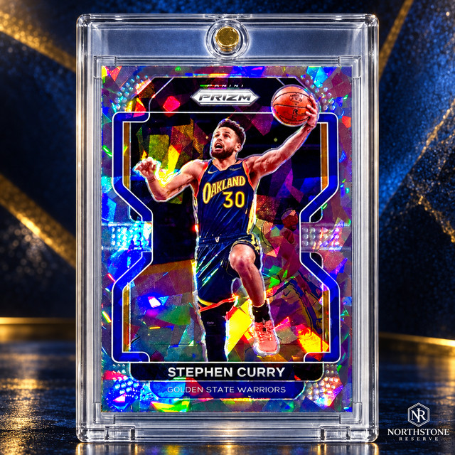 Stephen Curry Silver Cracked Ice Prizm Warriors HOF MINT!