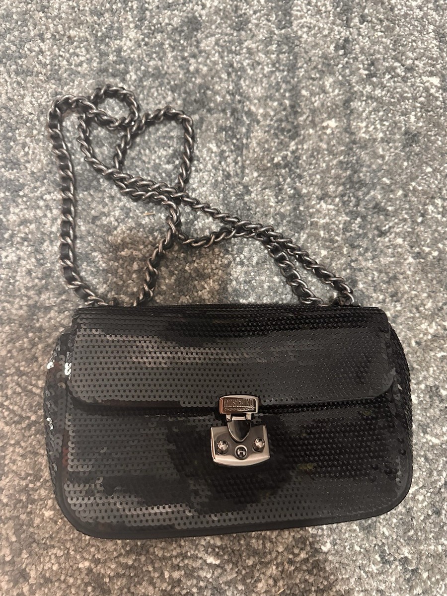 MOSCHINO インポートブラック パーティーバック、コスメバック Cordura nylon beauty case | Moschino