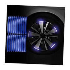20PCS Reflective Car Wheel Decorative Stripe Stickers, Night Safety Blue