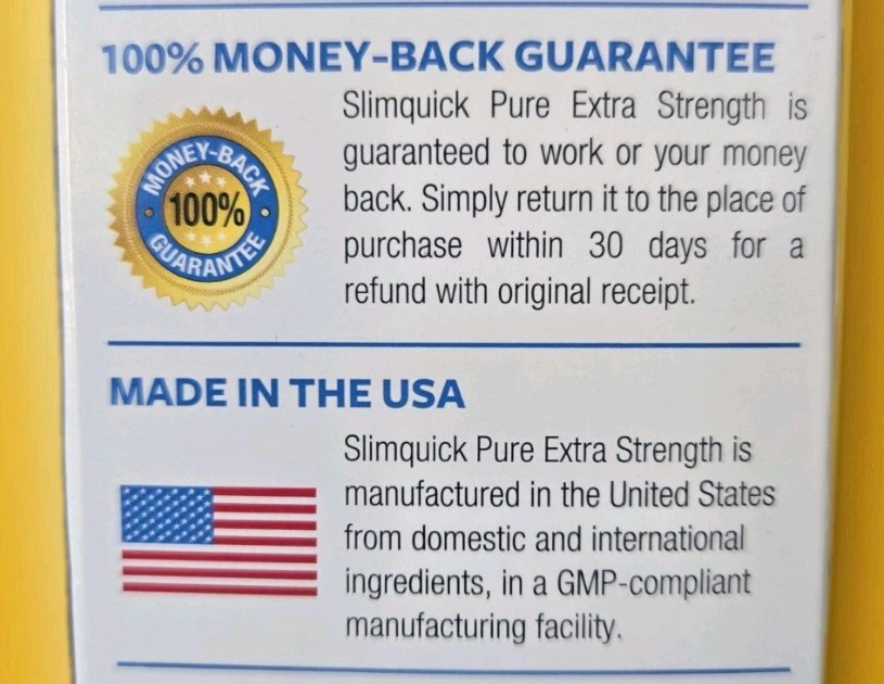 Suplemento dietético Slimquick Pure Extra Strength pérdida de peso para mujeres. Pack de 2 Foto 4 de 4