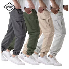 Men's Casual Joggers Pants Sweatpants Cargo Combat Loose Sport Workout Trousers