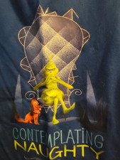 Christmas Grinch Childs Long Sleeve T-Shirt, Blue  Green, Dr Seus, Sz S