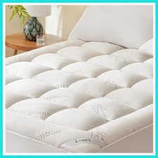 Twin XL Mattress Topper Viscose Derived from Bamboo, Thick Pillow Top Mattres...