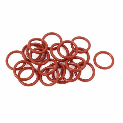 20pcs 1.5mm Thick Heat Oil Resistant Mini O-Ring Sealing Ring 12mm OD Red  #vn