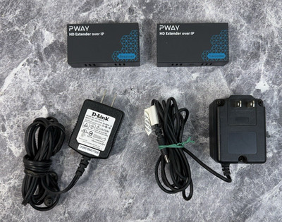 PWAY HD Extender Over IP Receiver & Transmitter Bundle w/ Power Cords