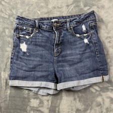 Old Navy Woman' High-rise Wow Sttetch Denim Cuffed Blue Jean SHORTS 6