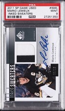 2011 SP GAME USED INKED SWEATERS #ISML MARIO LEMIEUX #/15 PSA 9 AUTO