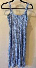 Reformation Virgil Midi Dress in Remi - Blue with white flowers Button Down Sz 4