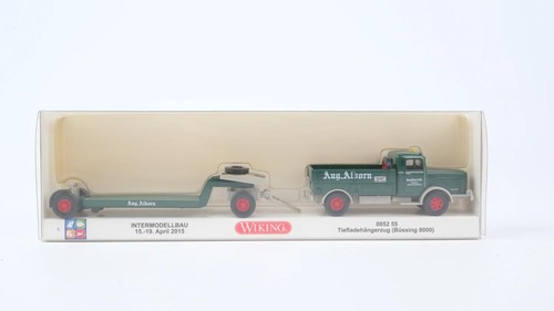 Wiking H0 085255 Büssing 8000 tren de remolque de carga baja agosto Intermodelo Alborn 2015 | Condition: Gebraucht