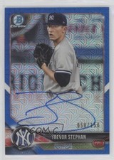 2018 Bowman Chrome Prospect HTA Blue Mojo Refractor Trevor Stephan Auto 10g1
