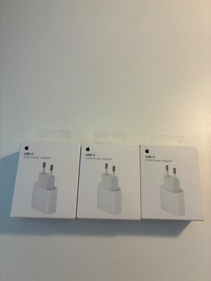 3 x Original Apple 20W USB C Power Adapter - Weiß (A2347)