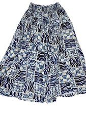 True Destinations XL Seashells Coastal Palazzo Wide Leg Pants Resort Wear Cruise