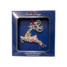 Regent Square Studio Design Reindeer Ornament With European Crystal