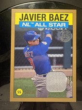 Topps 2021 Javier Báez 1986 All-Star Relics Gold MEM /50 Cubs #86ASRJBA