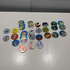 Vintage 90's TKO Pogs & Slammers Lot of 29 TKO Pogs 3 Slammers Great Condition 